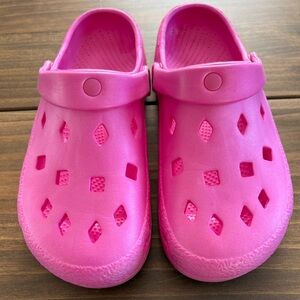 Pink Rubber Slip-On Clogs 8